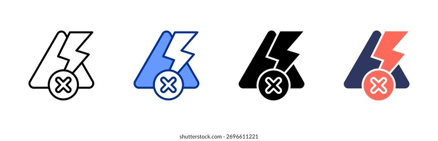 Power Outage icon sheet multiple style collection