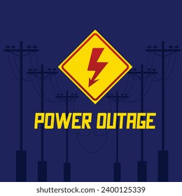 Power Outage Vector Illustration Banner