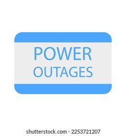 Power outages. Stock Image. Vector illustration.