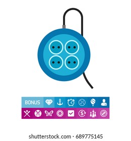 Power Outlet and Power Cables Icon