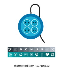 Power Outlet and Power Cables Icon