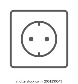 Power Outlet Electronic Devices Simple Line Vector Icon