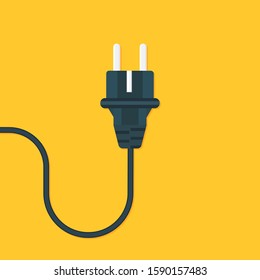 Power outlet flat icon. Vector illustration