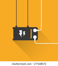 power outlet icon in minimal style