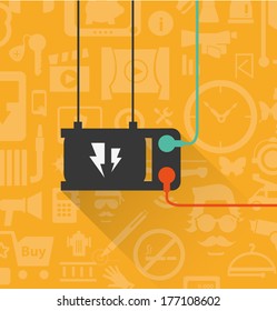 power outlet icon in minimal style