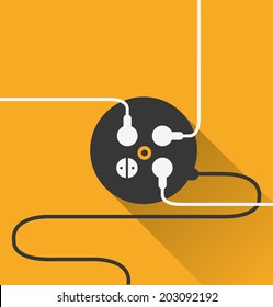 power outlet icon in minimal style