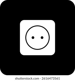Power Outlet Icon in solid monochrome color 
