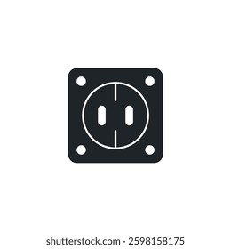 Power Outlet icon symbol vector illustration isolated on white background