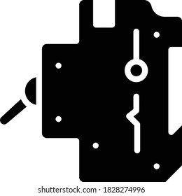 Power overload or short circuit protection device vector Glyph icon design, Miniature Circuit Breaker 10A 400V Concept, Side View of automatically operated electrical switch button on white background