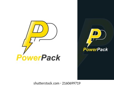Power Pack Logo Design Vector Template.
P Letter Modern Abstract Logo Yellow Color.
P Letter Power Icon Creative Logo Design Element.