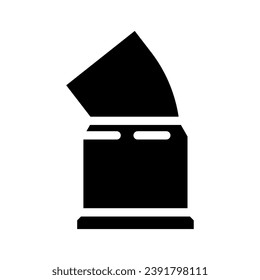 Glyph-Vektorgrafik der Stromleitung. Stromleitungszeichen einzelne Symbolillustration
