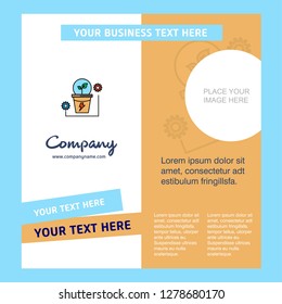 Power plant Company Brochure Template. Vector Business Template