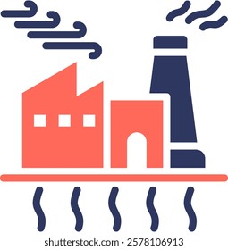Power Plant Icon Element For Design