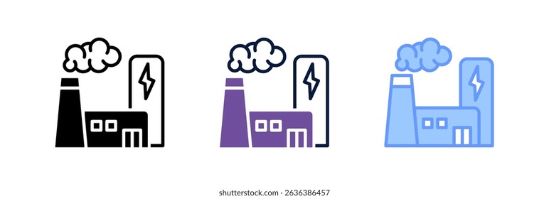 Power Plant Icon Element For Design And Vector