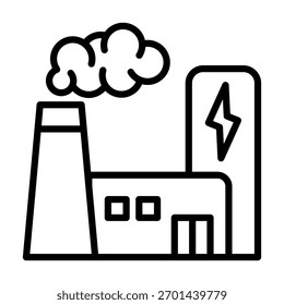 Elemento De Icono De Planta De Energía Para Diseño Y Vector