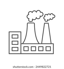 Power Plant icon, plant, energy, electricity, generation, editable vector, pixel perfect, illustrator ai file