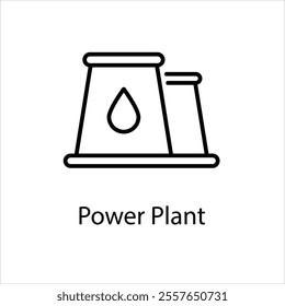 Power Plant Icon Symbol vector graphics.