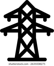 Icono de la planta de energía. Diseño De Estilo Lineal Delgado Aislado Sobre Fondo Blanco