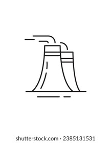 icono de planta de energía, icono de mejor línea vector.