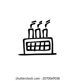 icono de planta de energía en vector. Logotipo - Doodle