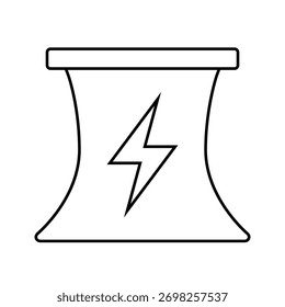 Conjunto de Vectores de ícono de central eléctrica. colección de letrero de ilustración de central eléctrica. símbolo de la central eléctrica. logotipo de la central eléctrica.