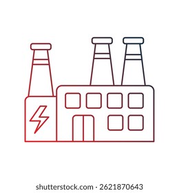 ícone de usina com fundo branco vetor ilustração stock