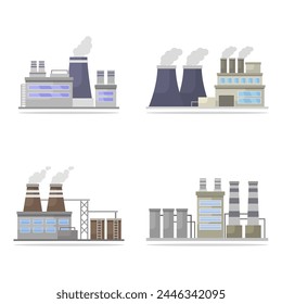Power plant illustrated in vector