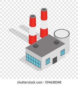 Power plant isometric icon 3d on a transparent background vector illustration