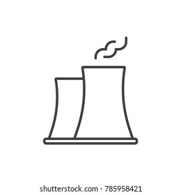 Power plant line icon.