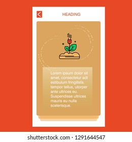 Power plant mobile vertical banner design design. Vector