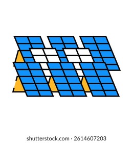 power plant solar panel line icon vector. power plant solar panel sign. isolated symbol illustration