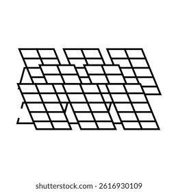 power plant solar panel line icon vector. power plant solar panel sign. isolated contour symbol black illustration