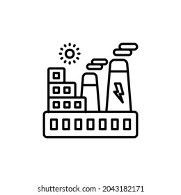 Power Plant Station Symbol in Vektorgrafik. Logotyp