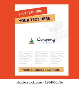 Power plant Title Page Design for Company profile ,annual report, presentations, leaflet, Brochure Vector Background
