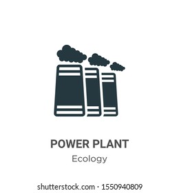 Power plant vector icon on white background. Flat vector power plant icon symbol sign from modern ecology collection for mobile concept and web apps design.
