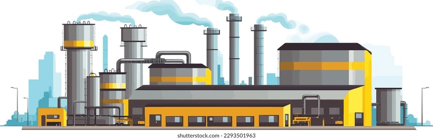 Power plants background vector illustration