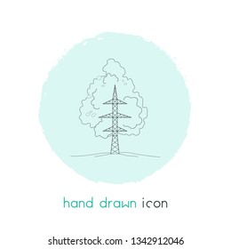 Power from plants icon line element. Vector illustration of power from plants icon line isolated on clean background for your web mobile app logo design.