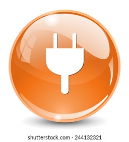 Plugin Power Button Power Plug Button Stock Vector (Royalty Free) 244132321 | Shutterstock