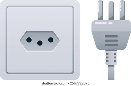 Power plug connector and socket