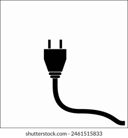 Power plug cord icon. power plug glyph icon.