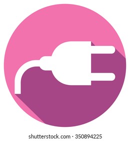 power plug flat icon 