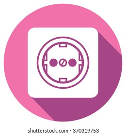 power plug flat icon