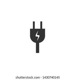 power plug icon. Connection electricity. Vector illustration flat design