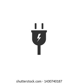 power plug icon. Connection electricity. Vector illustration flat design