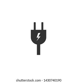 power plug icon. Connection electricity. Vector illustration flat design