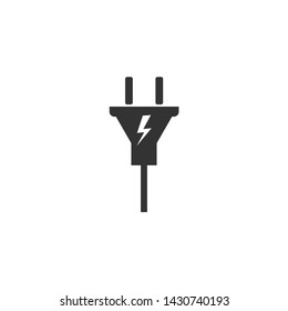 power plug icon. Connection electricity. Vector illustration flat design