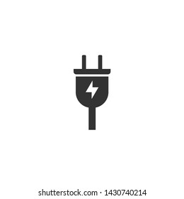 power plug icon. Connection electricity. Vector illustration flat design
