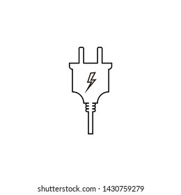 power plug icon. Connection electricity. Vector illustration flat design