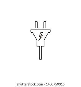 power plug icon. Connection electricity. Vector illustration flat design