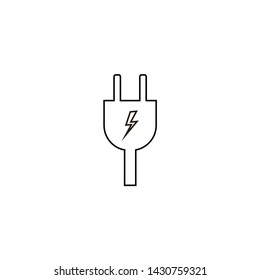 power plug icon. Connection electricity. Vector illustration flat design